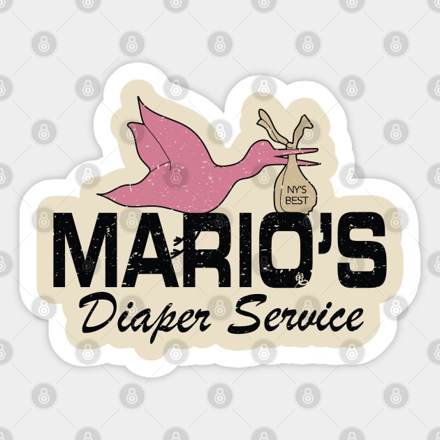 Marios Diaper Service logo T-shirt Sticker by Cabin_13